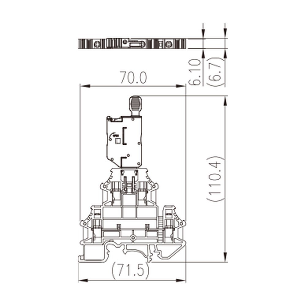 DKK4N-M — Fuse Terminal Block, Push-in Design