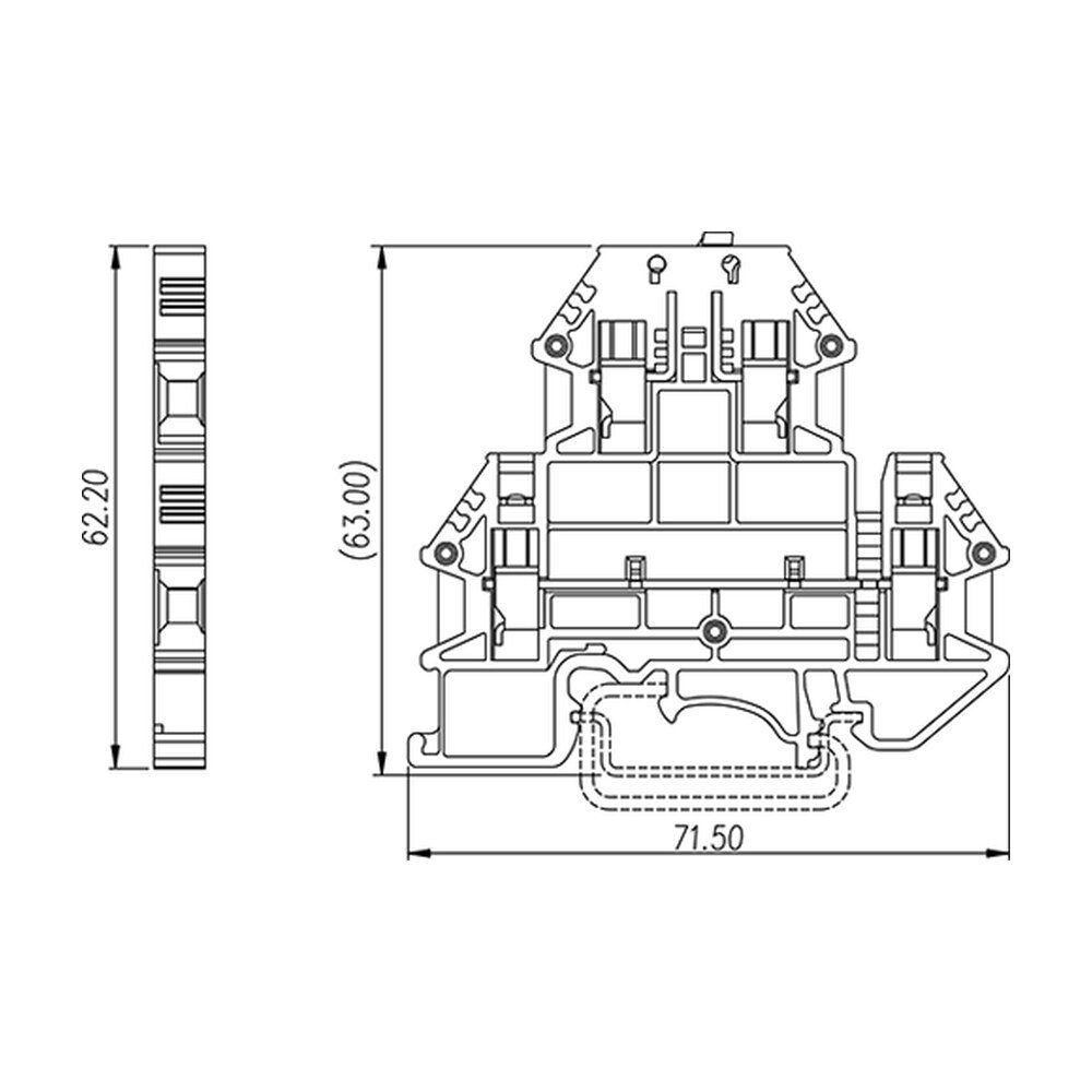 DKK4N-TG — DIN rail terminal blocks, Disconnect terminal blocks