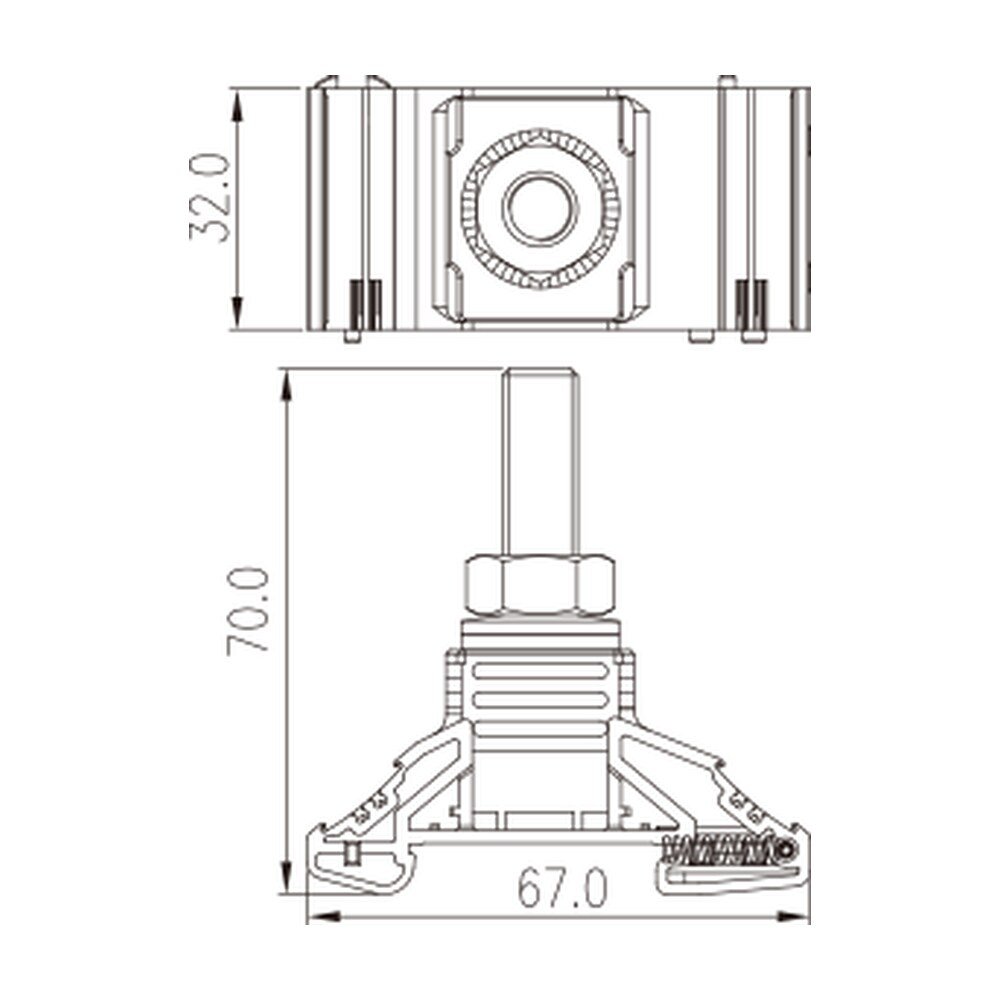 DKM10 — DIN Rail terminal blocks, Stud Connection