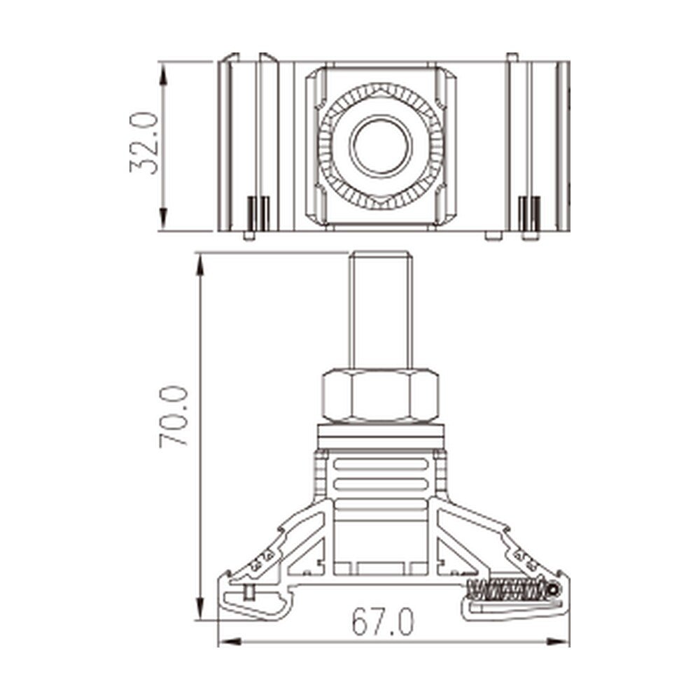 DKM12 — DIN Rail terminal blocks, Stud Connection