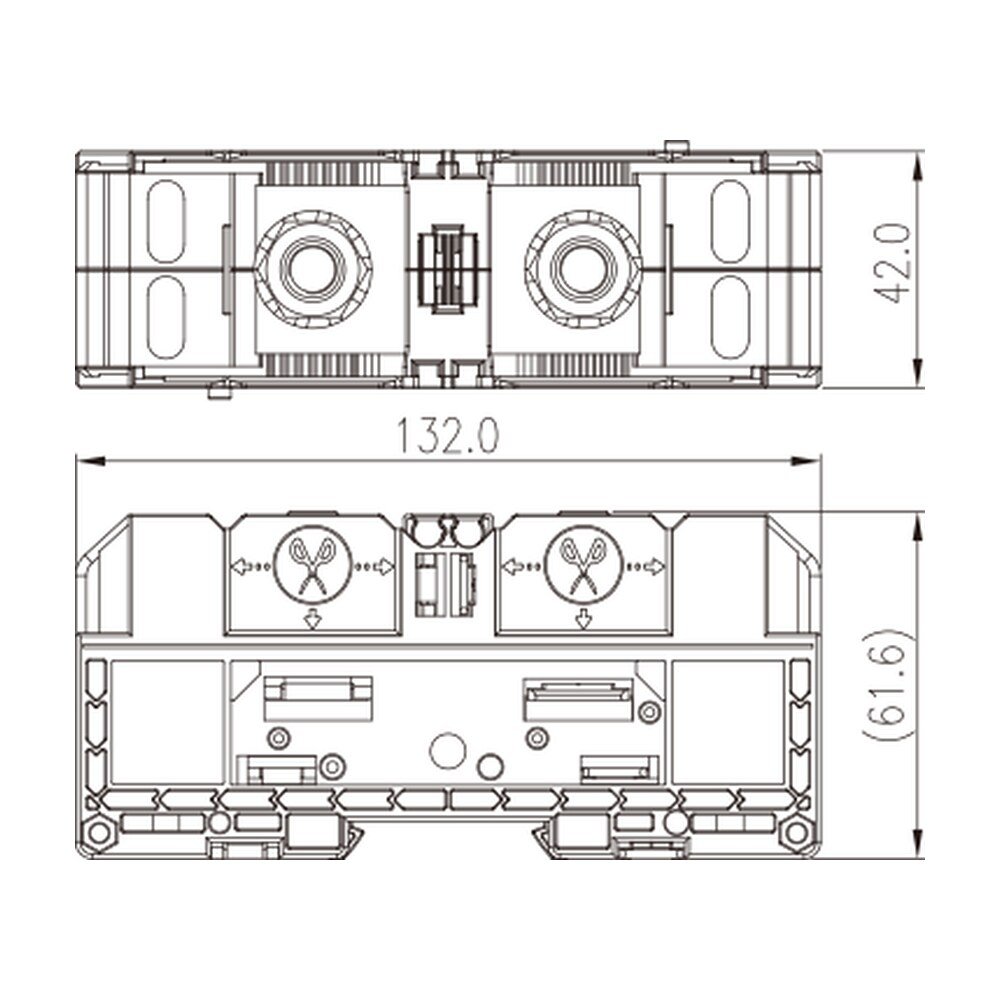 DKM150 — Feed-through Single Level, Stud Connection