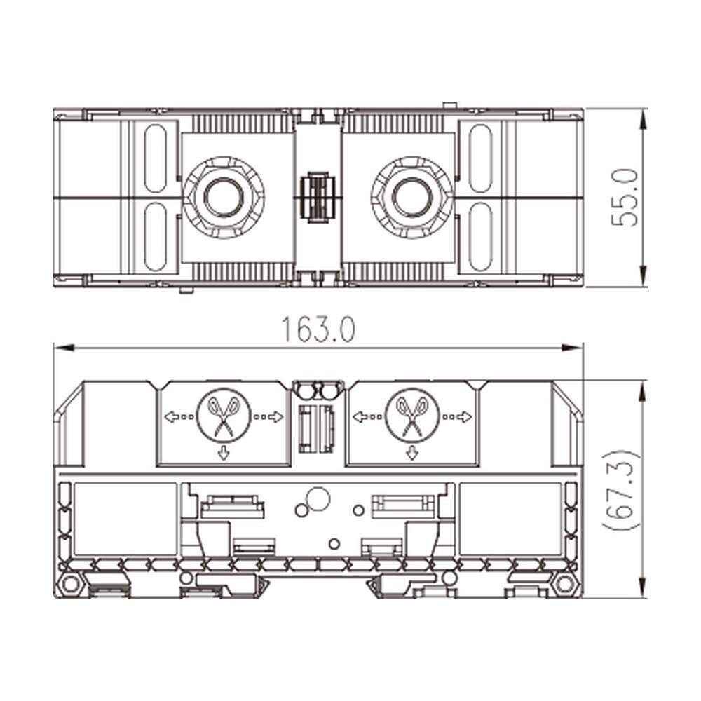 DKM240 — Feed-through Single Level, Stud Connection