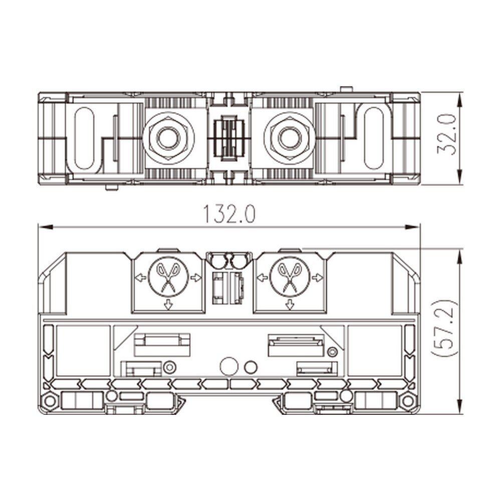 DKM70 — Feed-through Single Level, Stud Connection