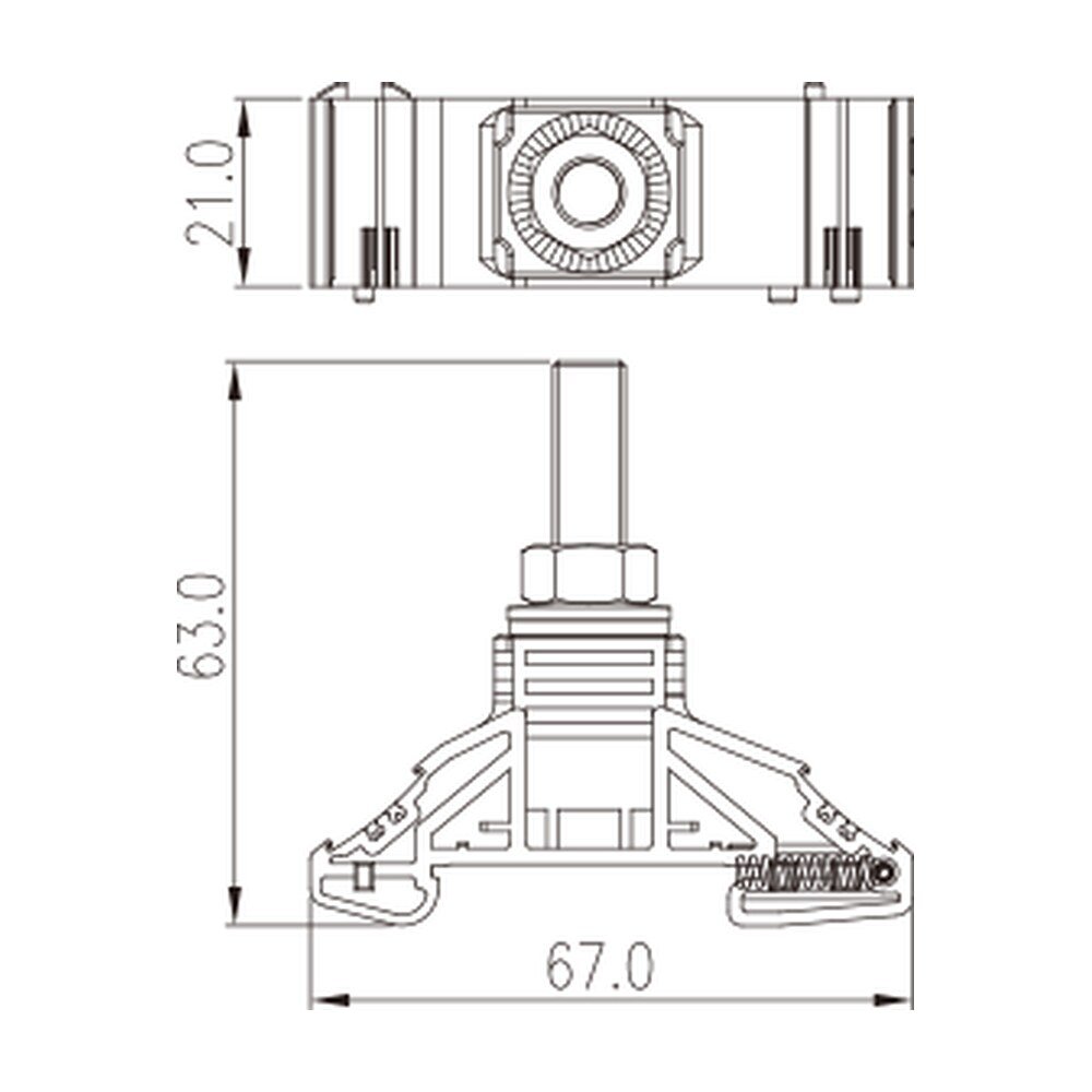 DKM8 — DIN Rail terminal blocks, Stud Connection