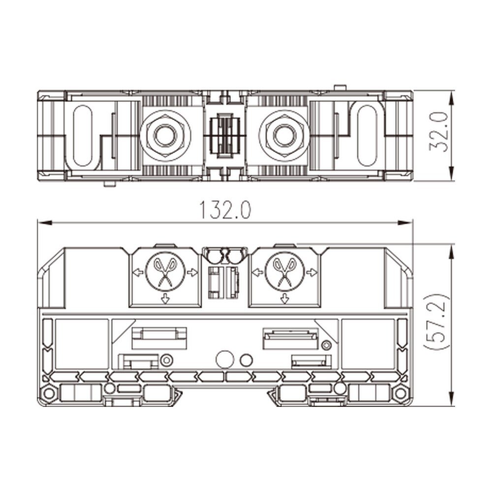 DKM95 — Feed-through Single Level, Stud Connection