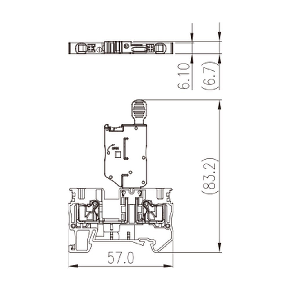 DP4N-M — Fuse Terminal Block, Push-in Design