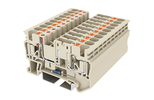DP4N-TFULXX — Fuse Terminal Block, Push-in Design