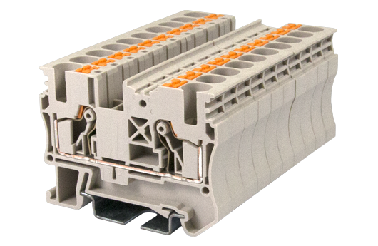 DP6N — Single level Feed-Through Terminal Block, Push-in Design