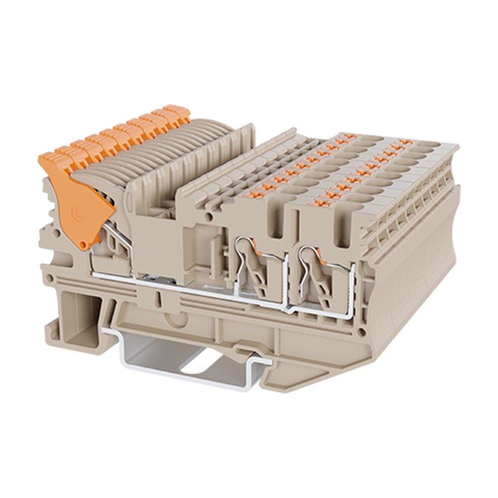 DPH2.5-DP-TN — Single Level Feed-through Terminal Block, Push-in Design