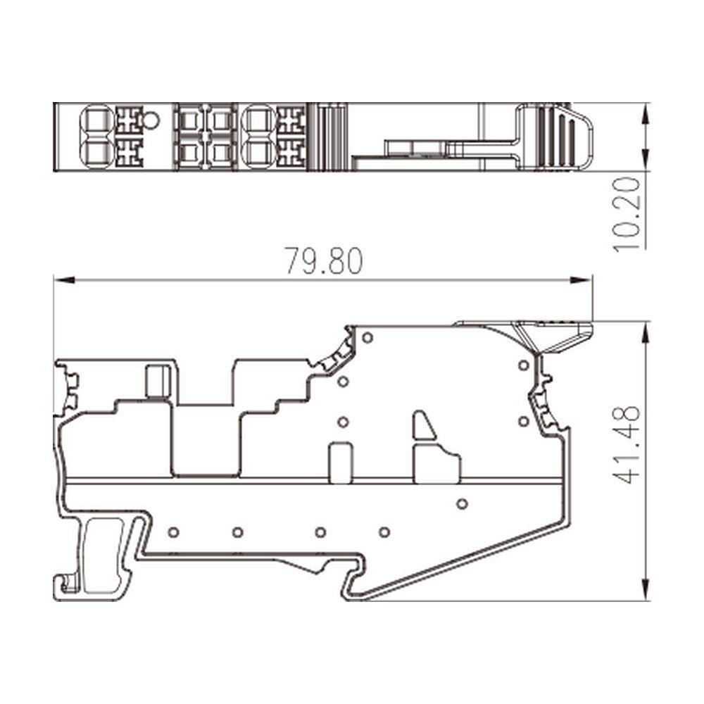 DPHD10-P001 — Potential collective Terminal Block, Push-in Design
