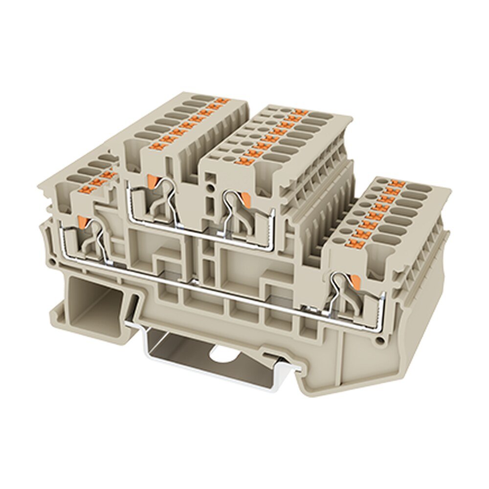 DPP1.5N — Bi-level Feed-Through Terminal Block, Push-in Design