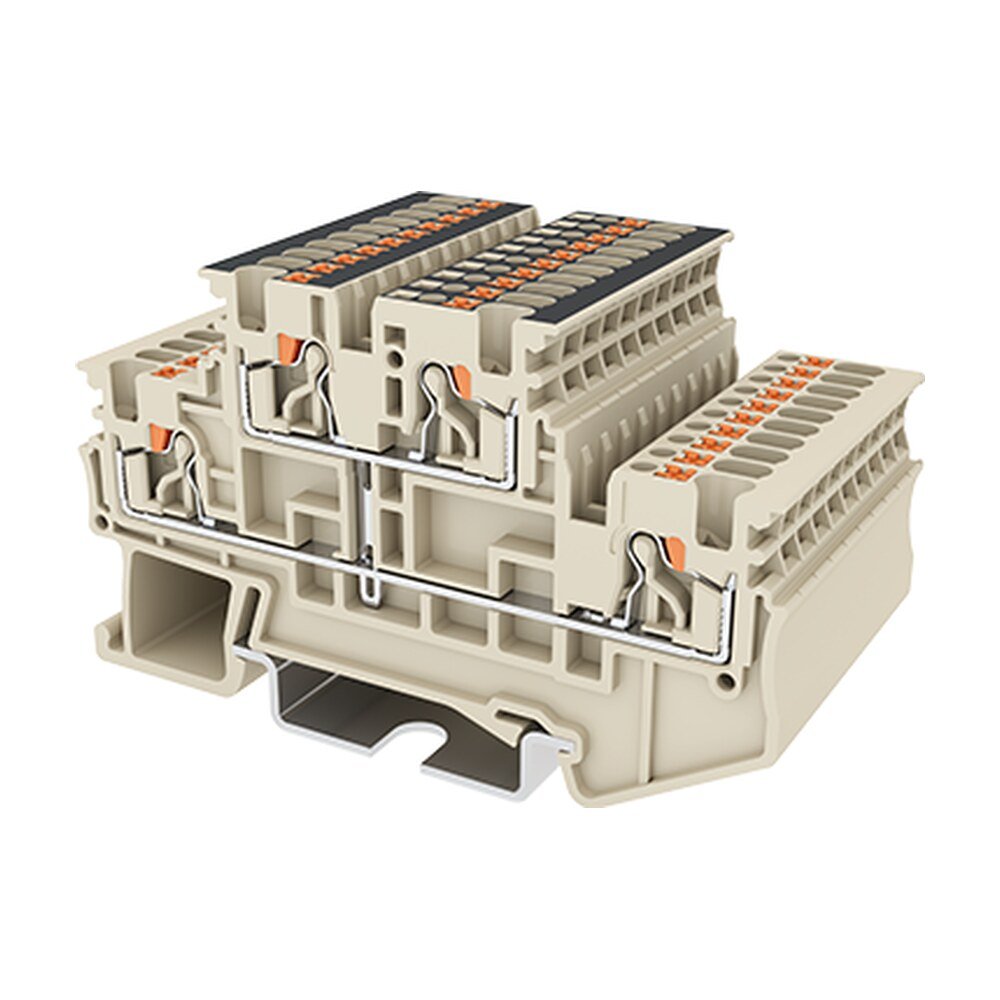 DPP1.5N-PV — Bi-level Feed-Through Terminal Block, Push-in Design
