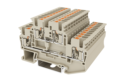 DPP2.5N — Bi-level Feed-Through Terminal Block, Push-in Design