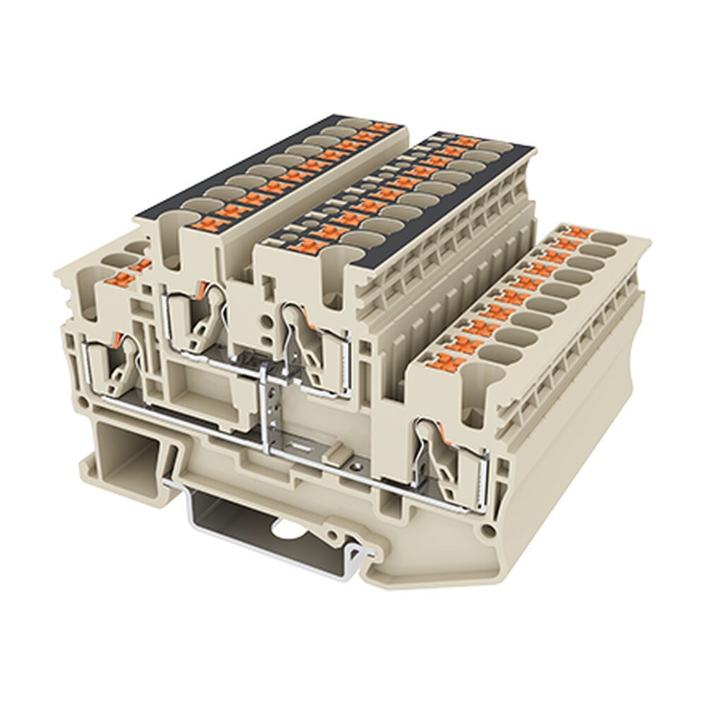 DPP2.5N-PV — Bi-level Feed-Through Terminal Block, Push-in Design