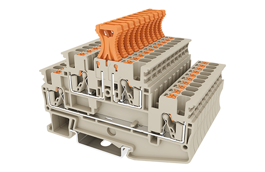 DPP2.5N-TP — Bi-level Disconnect Terminal Block, Push-in Design