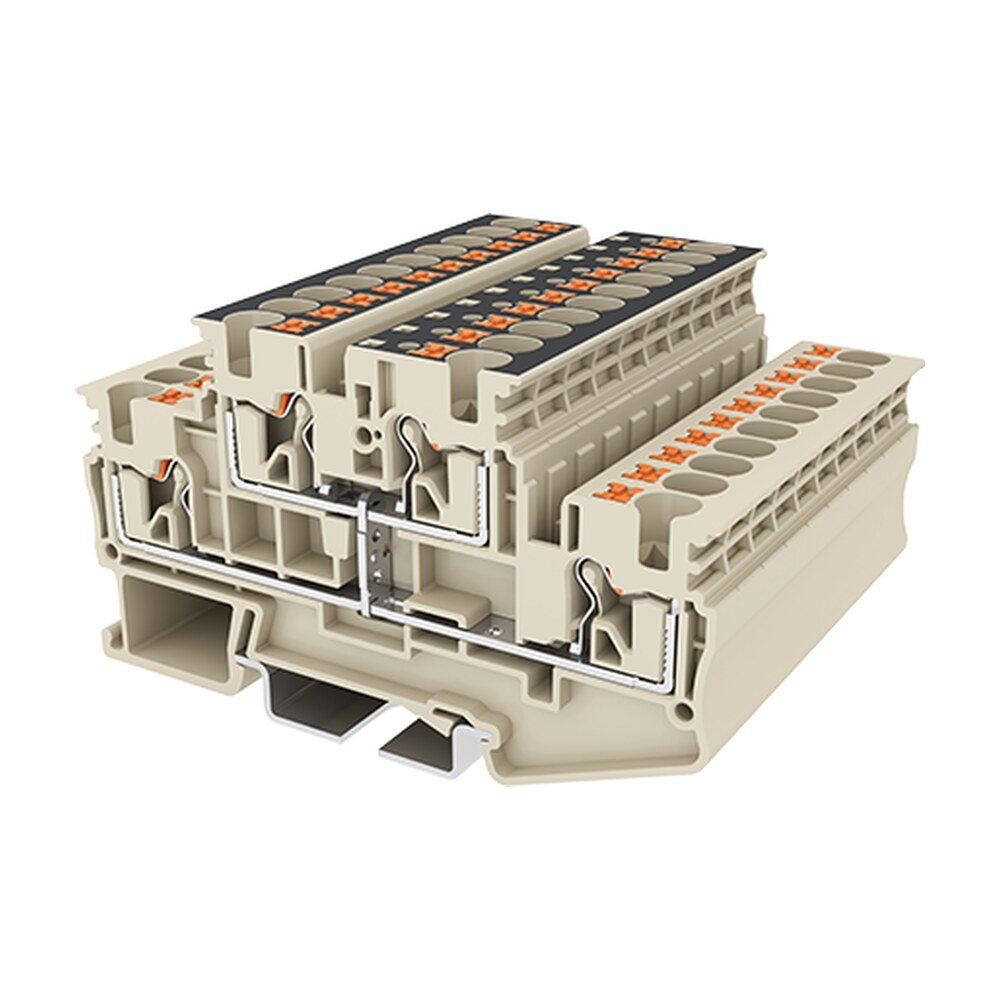 DPP4N-PV — Bi-level Feed-Through Terminal Block, Push-in Design