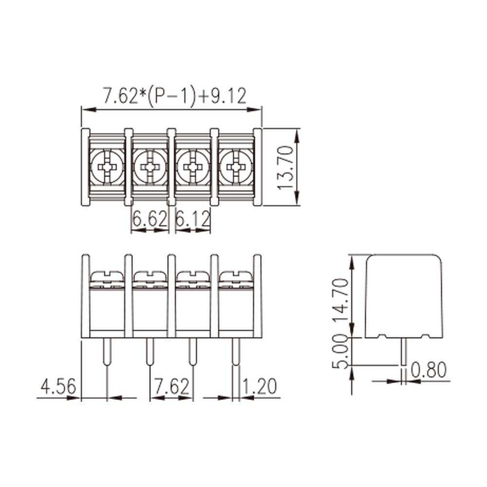 DT-25-B01W-XX — Barrier terminal blocks, Screw connection
