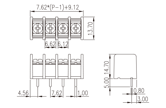 DT-25-B07W-XX — Barrier terminal blocks, Screw connection