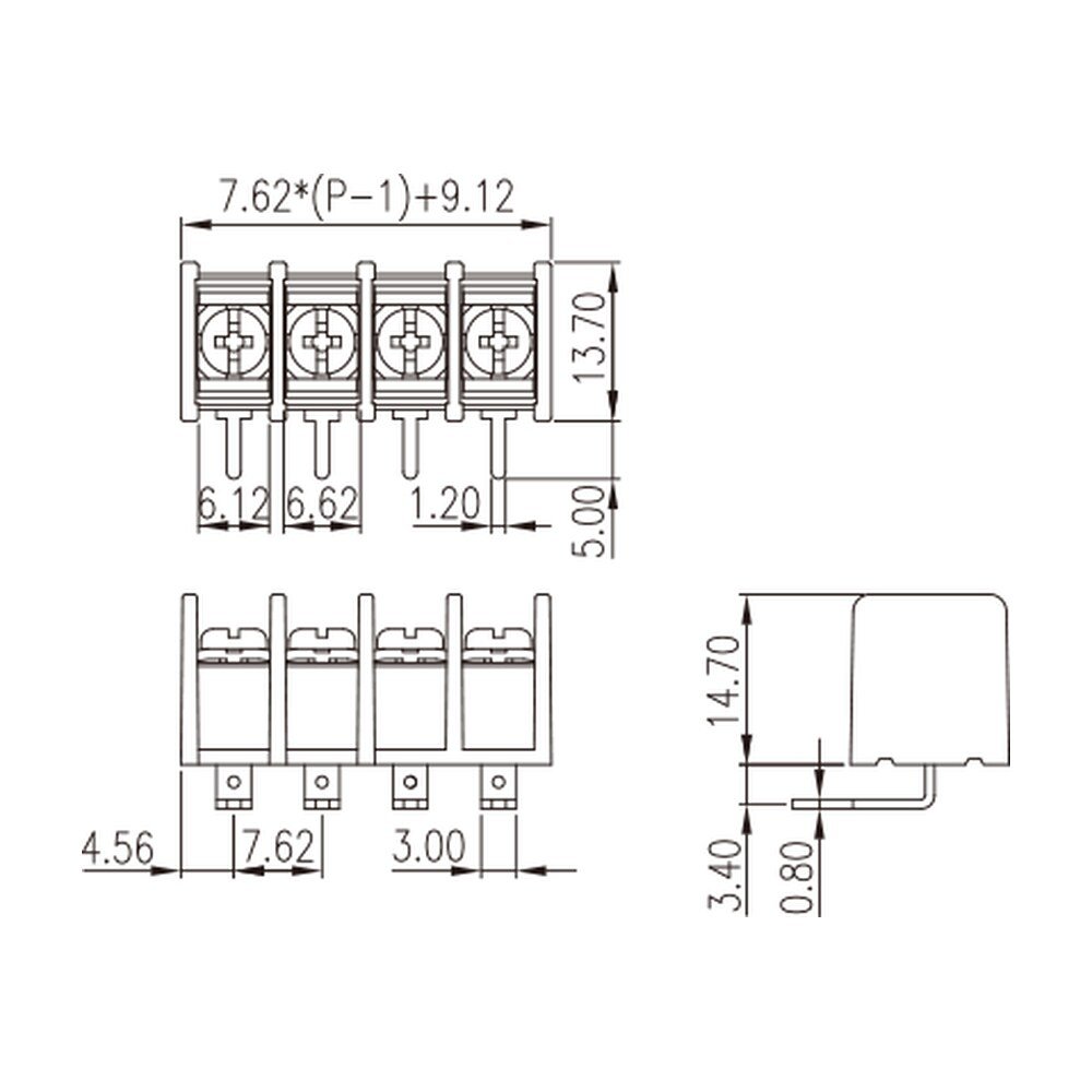 DT-25-B14W-XX — Barrier terminal blocks, Screw connection