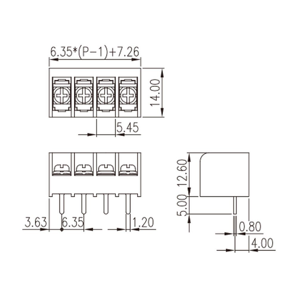 DT-29-B01W-XX — Barrier terminal blocks, Screw connection