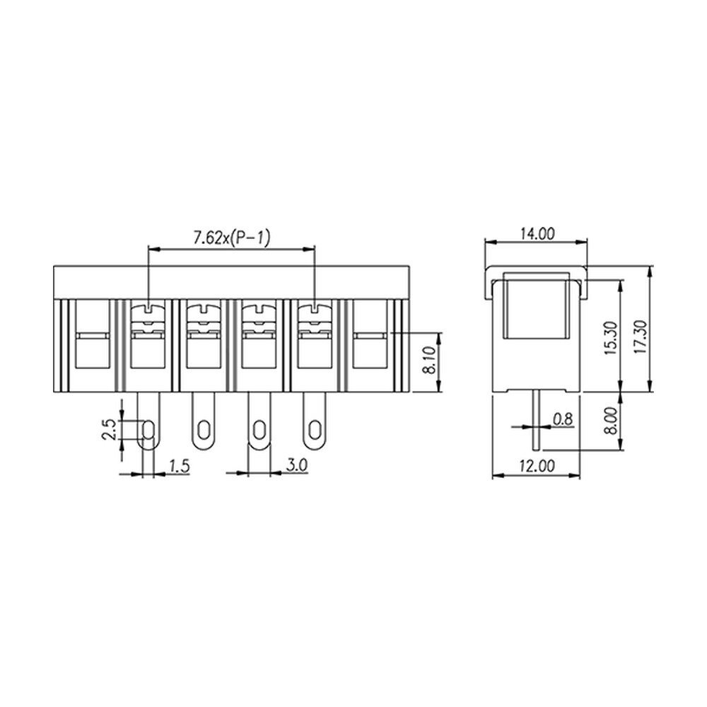 DT-2C-A02W-XX — Barrier terminal blocks , Screw connection