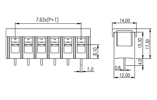 DT-2C-B01W-XX — Barrier terminal blocks , Screw connection