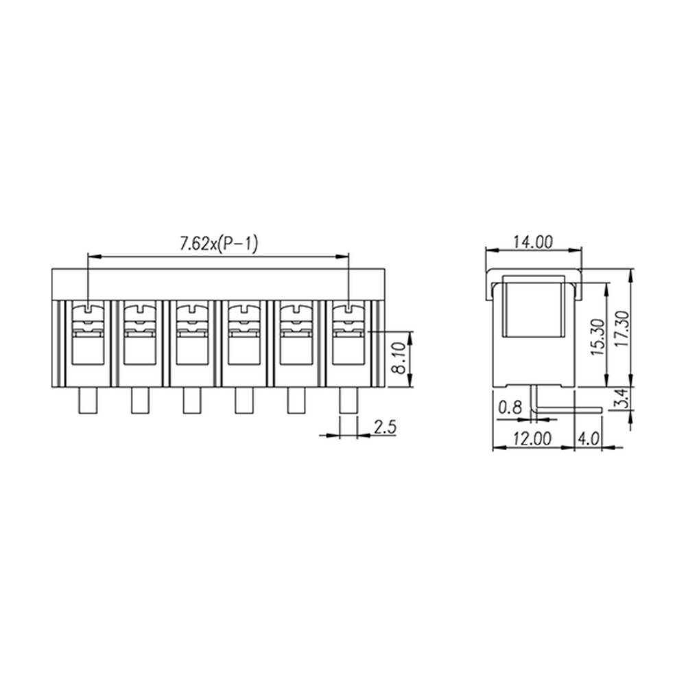 DT-2C-B14W-XX — Barrier terminal blocks , Screw connection