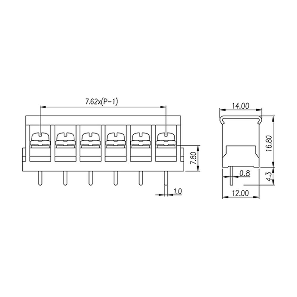 DT-2G-B07W-XX — Barrier terminal blocks , Screw connection