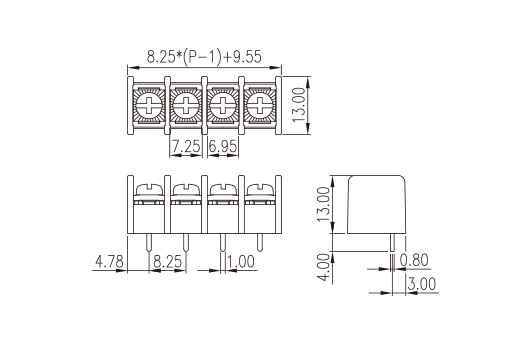 DT-31-B01W-XX — Barrier terminal blocks, Screw connection