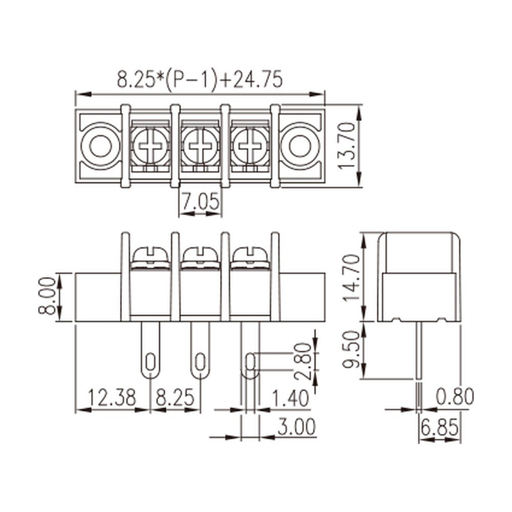 DT-35-A02W-XX — Barrier terminal blocks, Screw connection