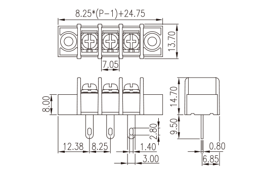 DT-35-A02W-XX — Barrier terminal blocks, Screw connection