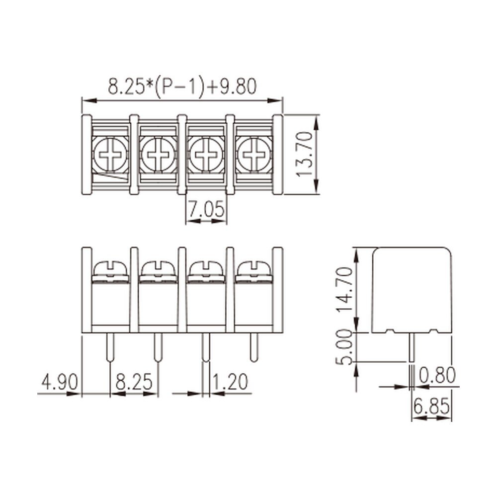 DT-35-B01W-XX — Barrier terminal blocks, Screw connection