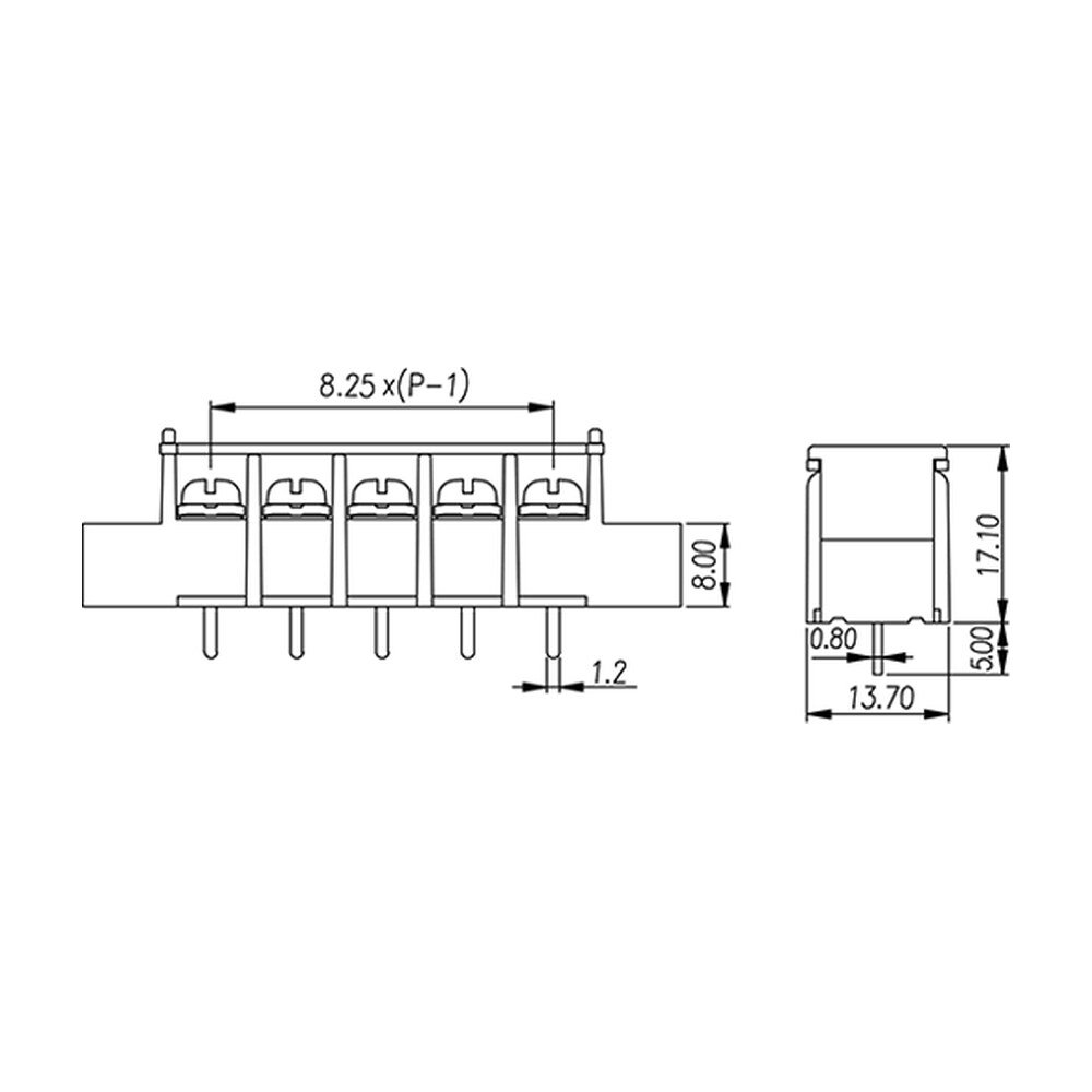 DT-35C-A01W-XX — Barrier terminal blocks, Screw connection