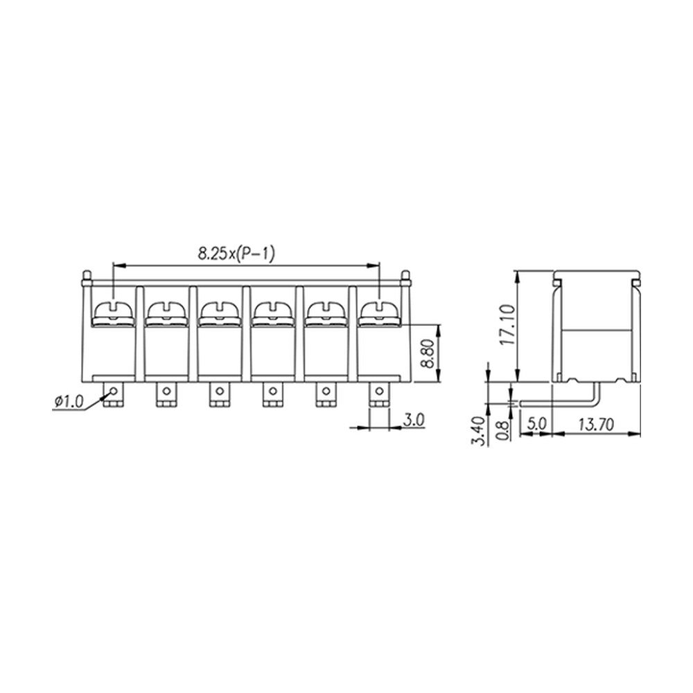 DT-35C-B14W-XX — Barrier terminal blocks, Screw connection
