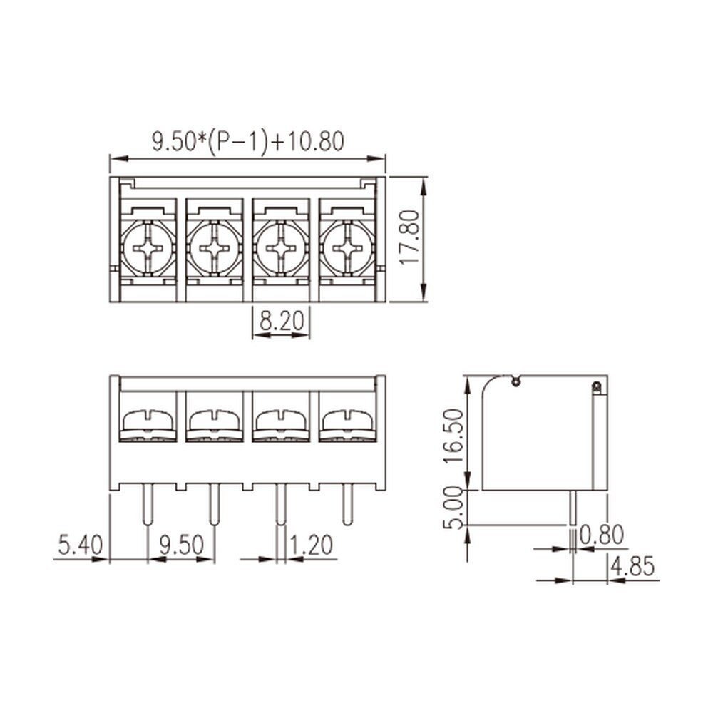 DT-49-C91W-XX — Barrier terminal blocks , Screw connection