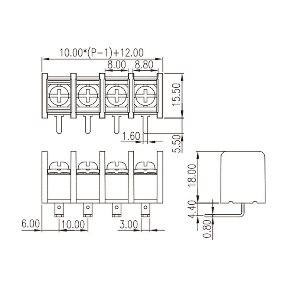 DT-55-B14W-XX — Barrier terminal blocks, Screw connection