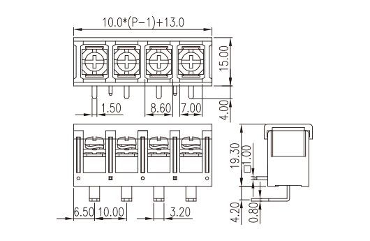 DT-5C-B84W-XX — Barrier terminal blocks, Screw connection