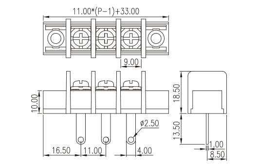 DT-65-A02W-XX — Barrier terminal blocks, Screw connection