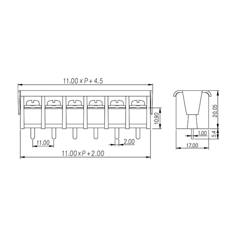 DT-65-C01W-XX — Barrier terminal blocks , Screw connection