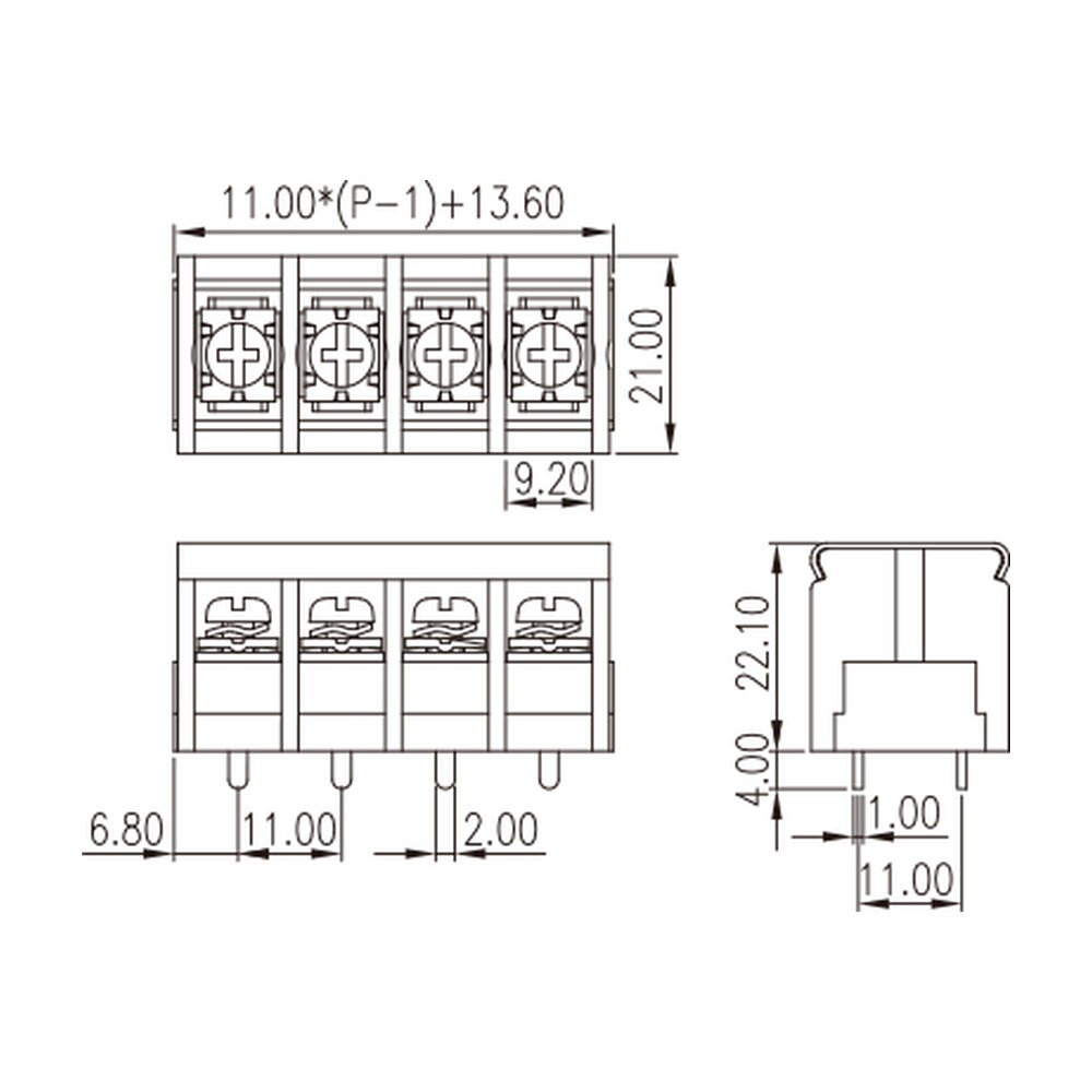 DT-66-C01W-XX — Barrier terminal blocks , Screw connection