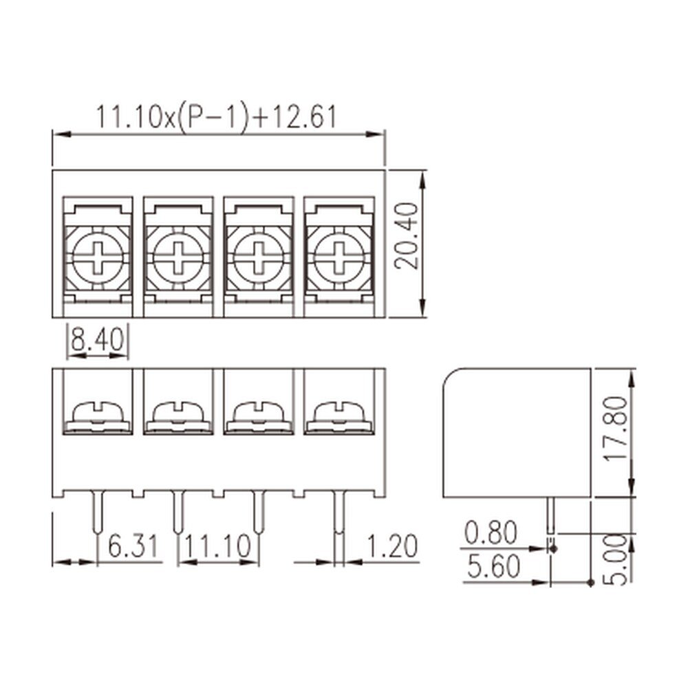 DT-69-B01W-XX — Barrier terminal blocks, Screw connection