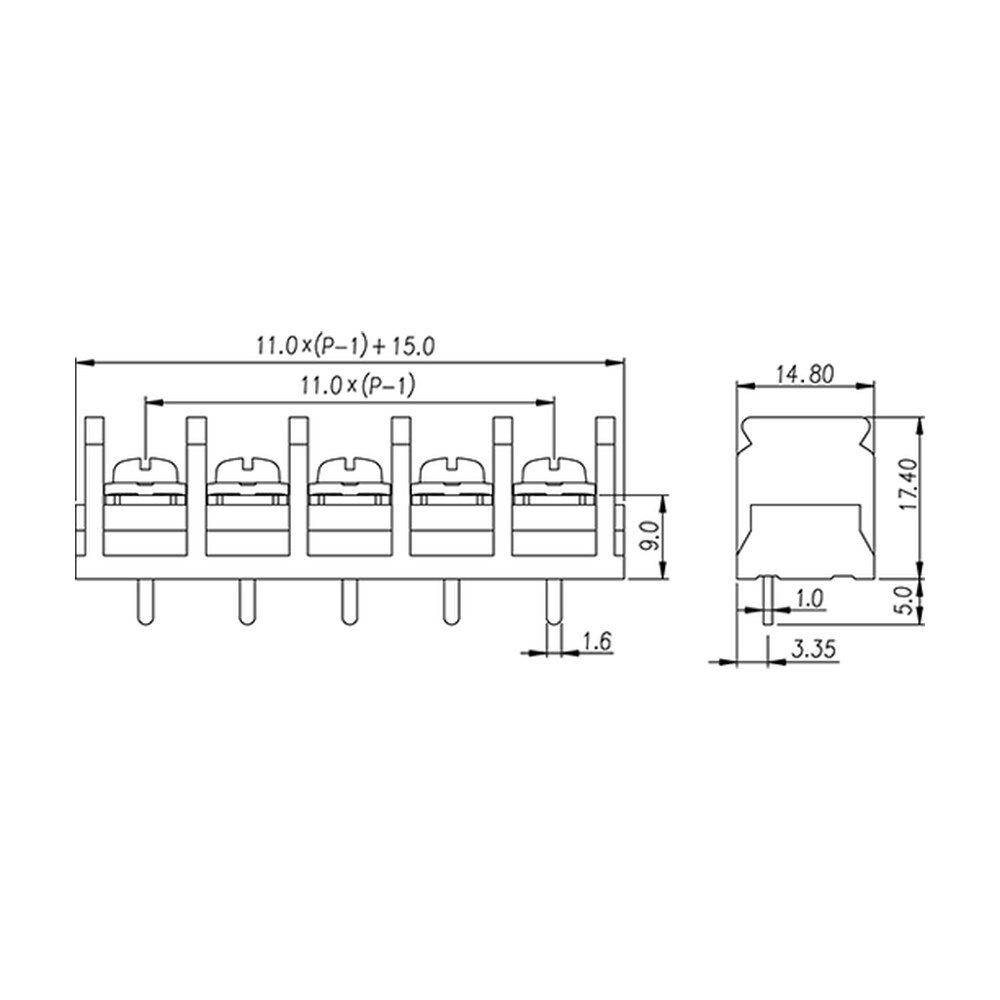 DT-6N-B02W-XX — Barrier terminal blocks , Screw connection