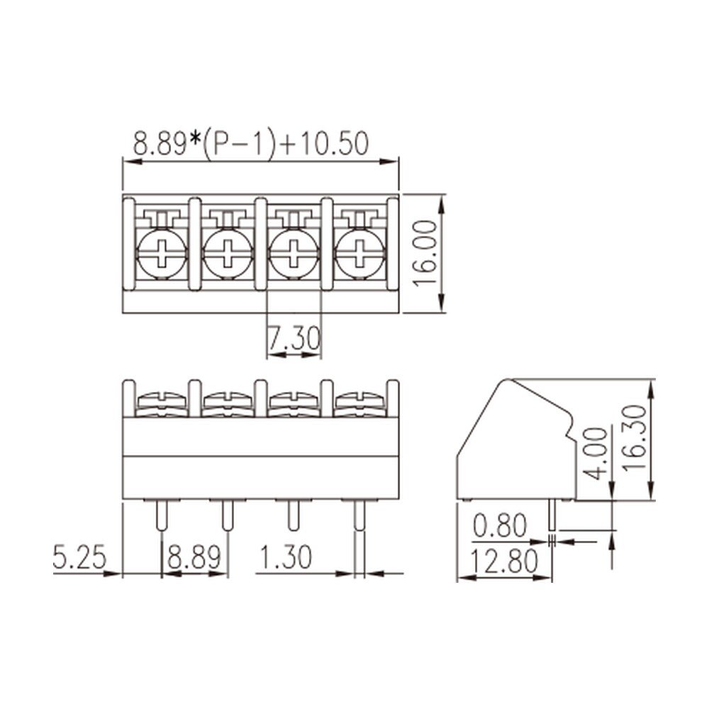 DT-89-B01W-XX — Barrier terminal blocks , Screw connection