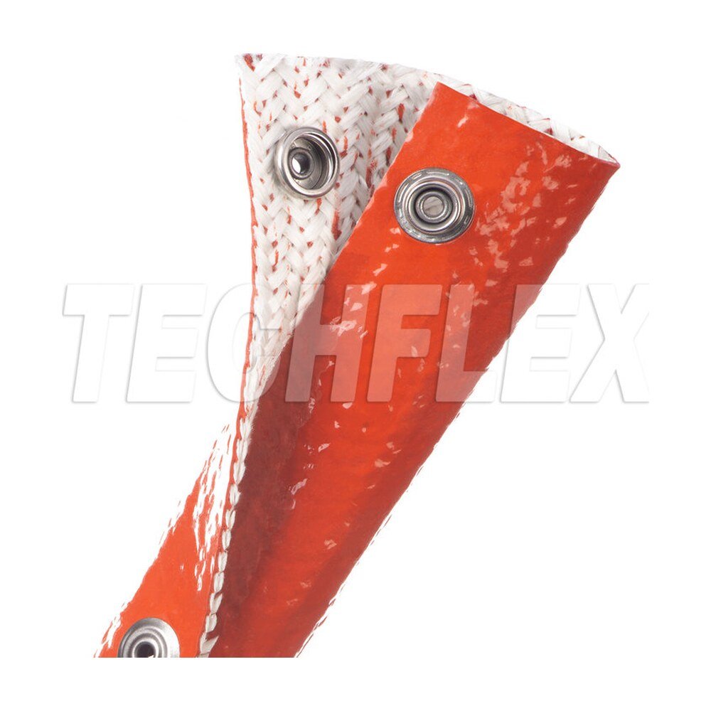 Techflex FireFlex Snap Wrap FIS0.50RD - 1/2" Silicone Fibreglass Snap Wrap