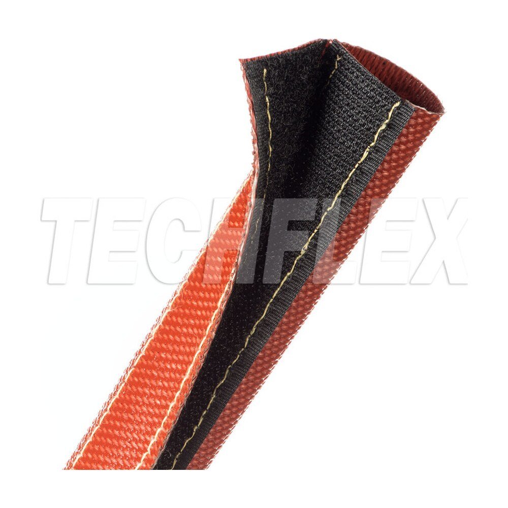 Techflex FireFlex Wrap FIW1.00RD - 1" Silicone Fibreglass Hook and Loop Wrap
