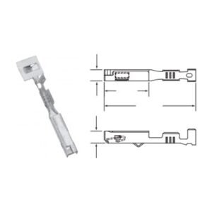 MR-050-TS automotive connector - dimensioned outline drawing