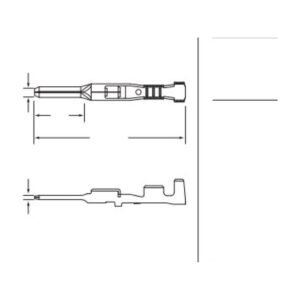 MR-060-HL-U automotive connector - dimensioned outline drawing