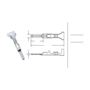 MR-090-91RS automotive connector - dimensioned outline drawing
