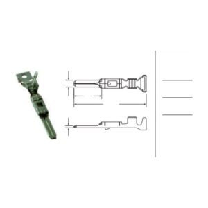 MR-090-A-S automotive connector - dimensioned outline drawing
