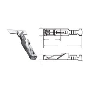 MR-118-MULTIPLEINTERLOCK-U automotive connector - dimensioned outline drawing